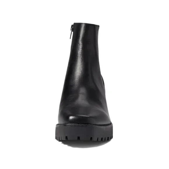 Andre Assous Milla Boots Womens 7 Black Leather Square Toe Ankle Booties New - Picture 3 of 5
